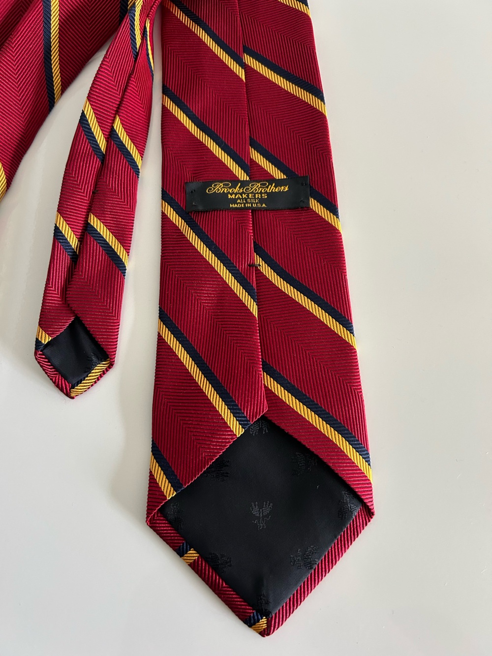 Brooks Brothers Makers Silk Made in USA Striped Tie - Picture 2 of 4